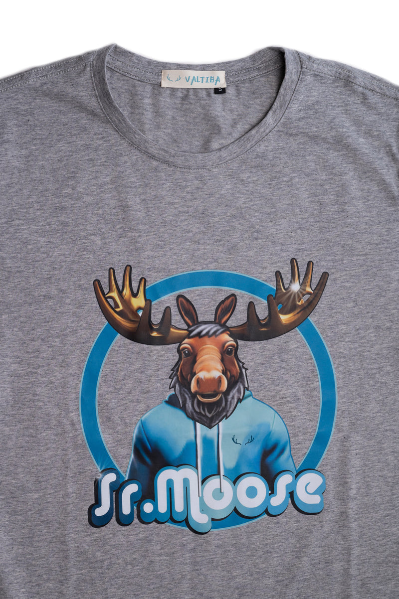 Camiseta Manga Corta Gris Sr Moose