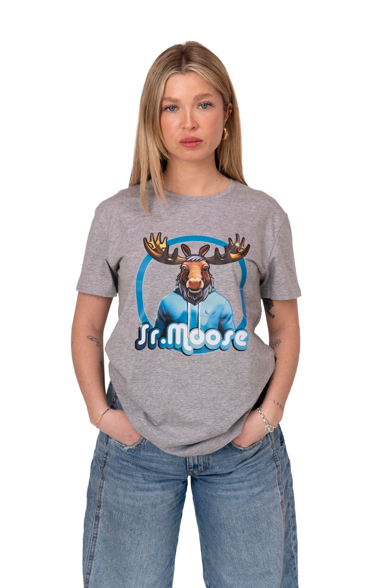 Camiseta Manga Corta Gris Sr Moose